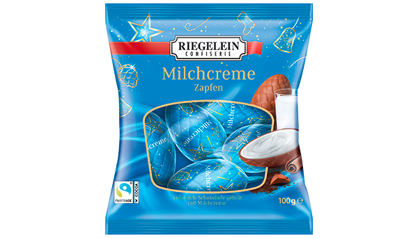 Milchcreme Zapfen mit Aufhänger, 100 g - Riegelein Confiserie